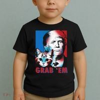 Grab 'Em Cat Funny Pro Trump Toddler T-Shirt thumb 2