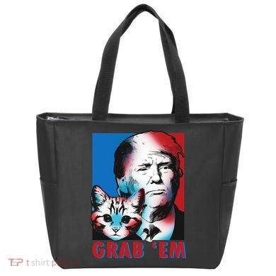 Grab 'Em Cat Funny Pro Trump Tote Bag