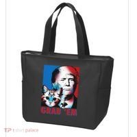 Grab 'Em Cat Funny Pro Trump Tote Bag thumb 3