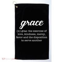 Grace Definition Love Kindness Golf Towel thumb 0