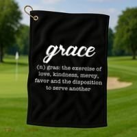 Grace Definition Love Kindness Golf Towel thumb 1