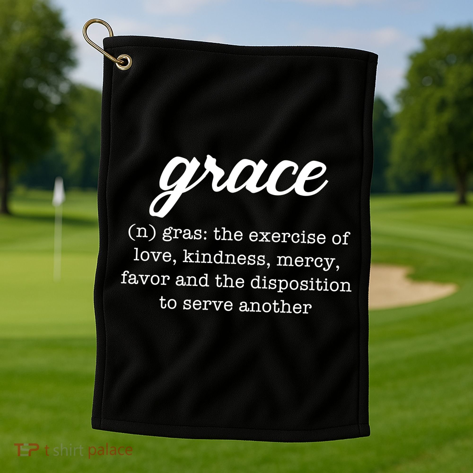 Grace Definition Love Kindness Golf Towel