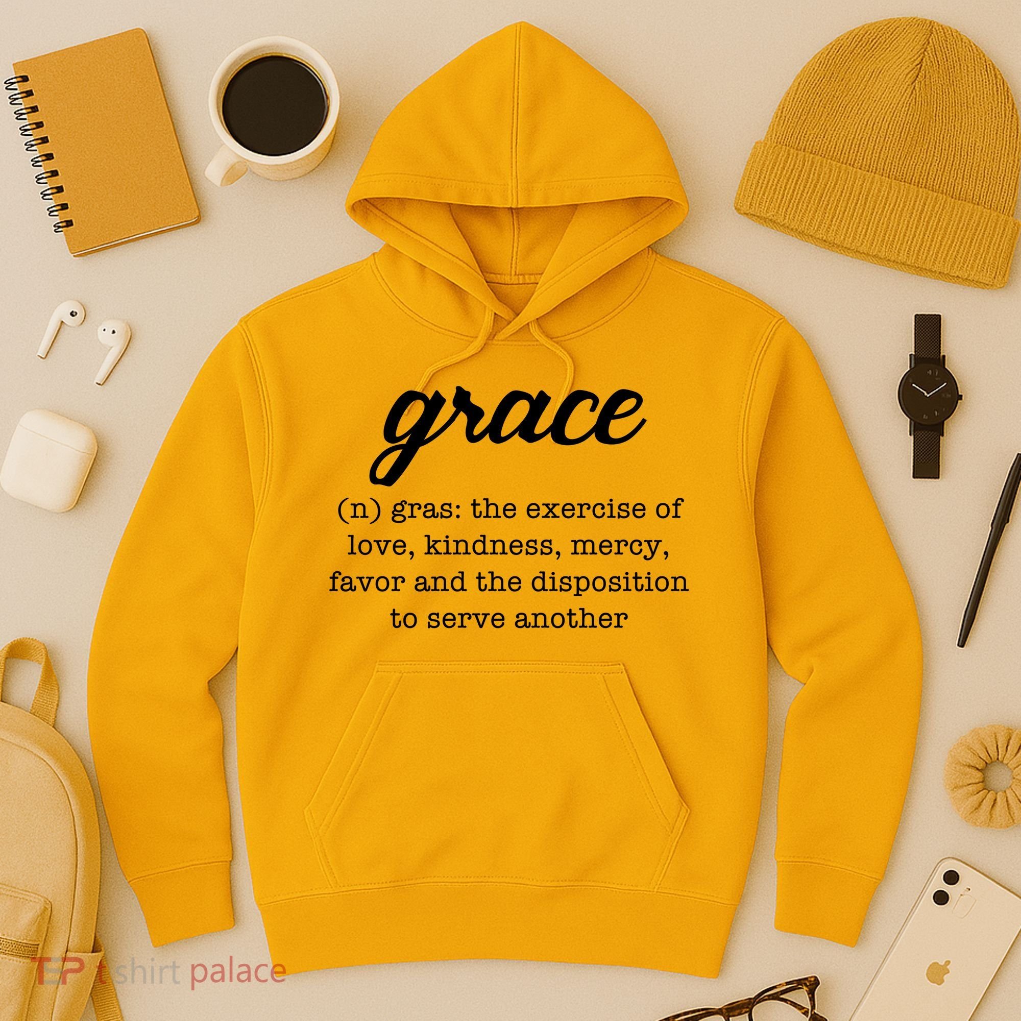 Grace Definition Love Kindness Hoodie