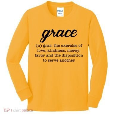 Grace Definition Love Kindness Kids Long Sleeve Shirt