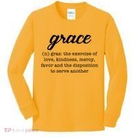 Grace Definition Love Kindness Kids Long Sleeve Shirt thumb 0
