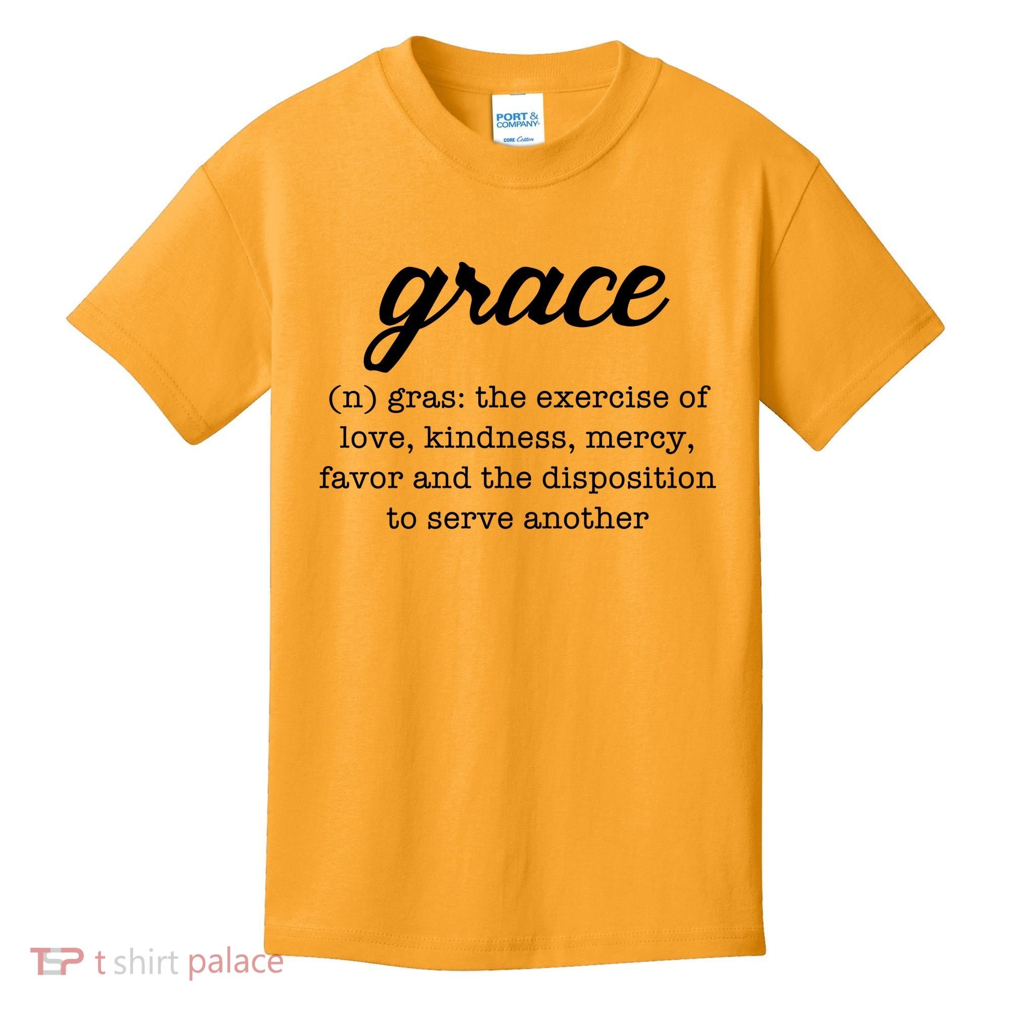 Grace Definition Love Kindness Kids T-Shirt