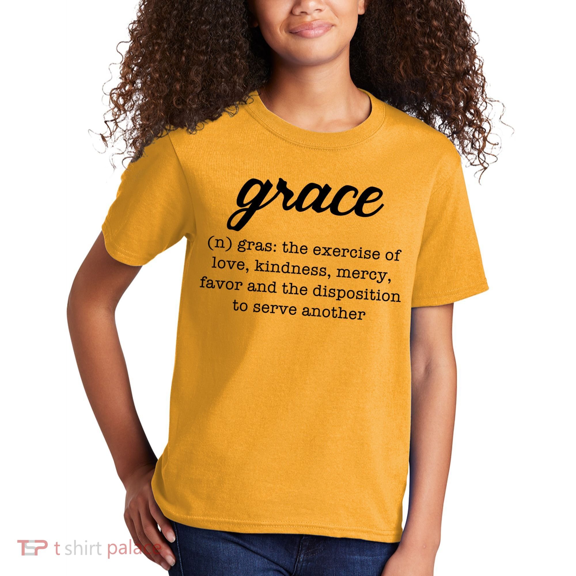 Grace Definition Love Kindness Kids T-Shirt