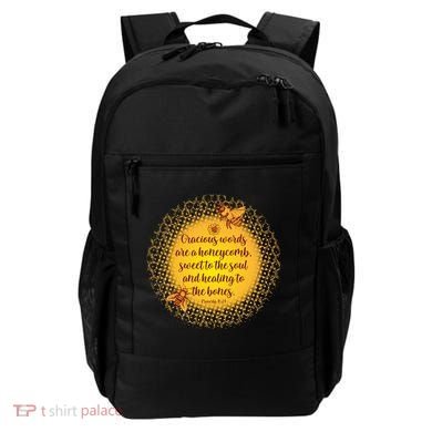 Gracious Words Are A Honeycomb Proverbs 16:24 Backpack