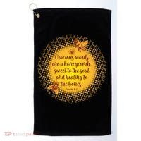 Gracious Words Are A Honeycomb Proverbs 16:24 Golf Towel thumb 0