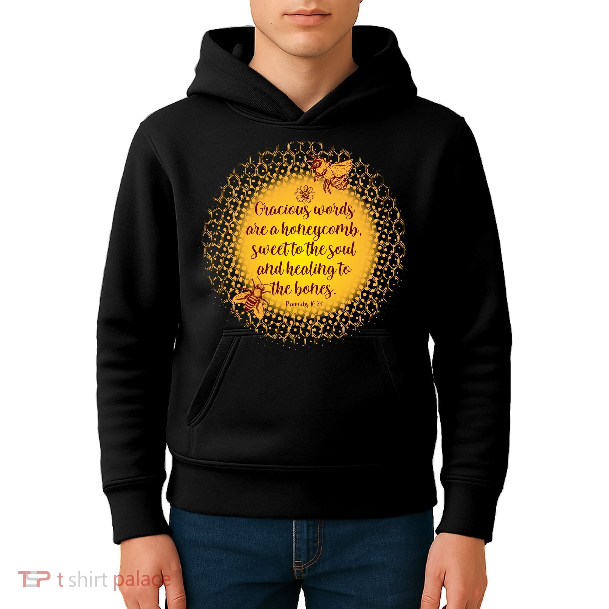 Gracious Words Are A Honeycomb Proverbs 16:24 Kids Hoodie