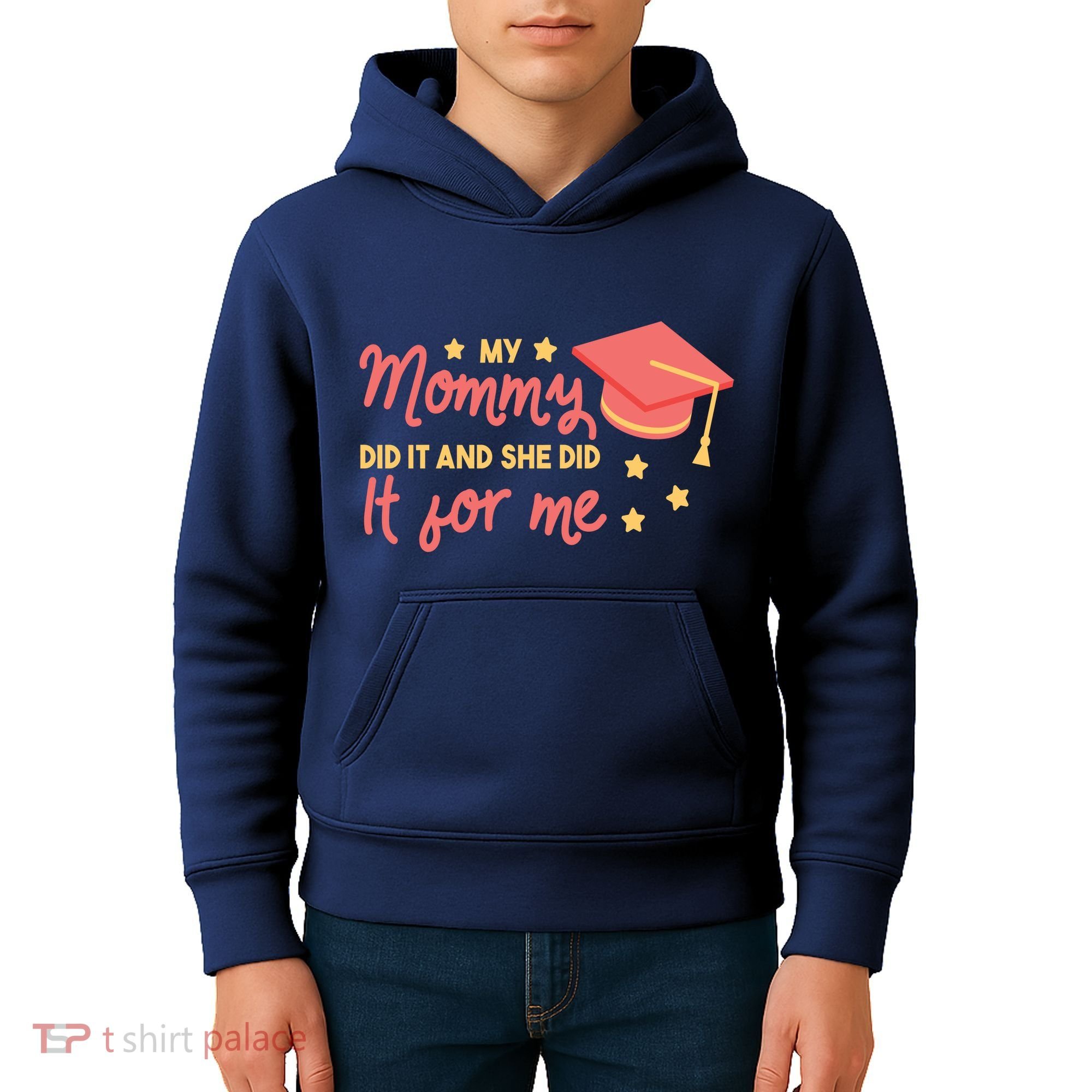Graduated Mom Did It For Me Kids Hoodie
