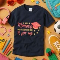 Graduated Mom Did It For Me Kids T-Shirt thumb 3