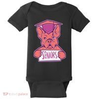 Graduating Bulldog Senior Baby Bodysuit thumb 0