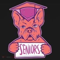 Graduating Bulldog Senior Baby Bodysuit thumb 2