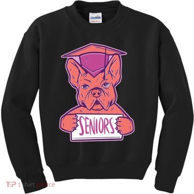 Graduating Bulldog Senior Kids Sweatshirt