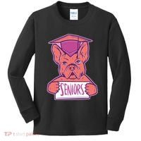 Graduating Bulldog Senior Kids Long Sleeve Shirt thumb 0
