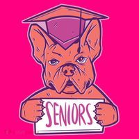 Graduating Bulldog Senior Button thumb 1