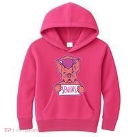 Graduating Bulldog Senior Kids Hoodie thumb 0