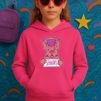 Graduating Bulldog Senior Kids Hoodie thumb 3