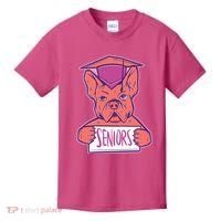 Graduating Bulldog Senior Kids T-Shirt thumb 0
