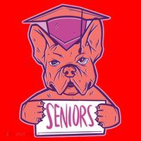 Graduating Bulldog Senior Santa Hat thumb 1