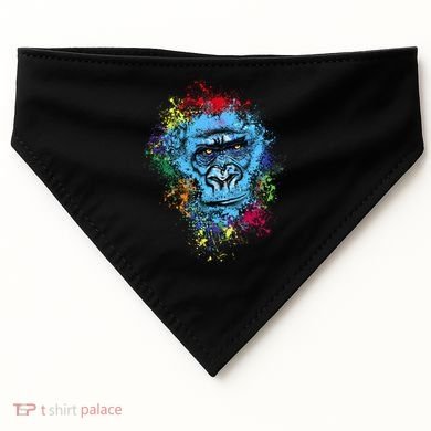 Graffiti Gorilla face USA-Made Doggie Bandana