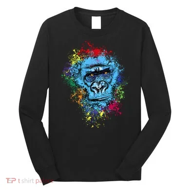 Graffiti Gorilla face Long Sleeve Shirt