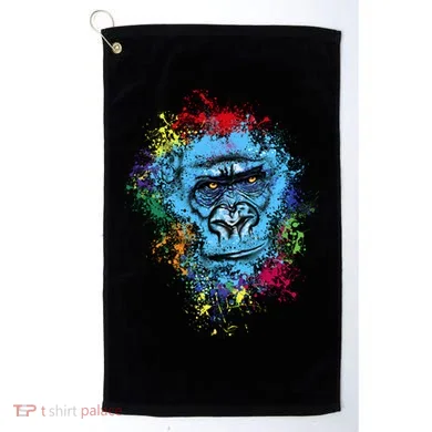 Graffiti Gorilla face Golf Towel
