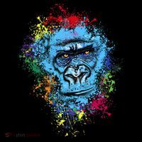 Graffiti Gorilla face Women's Long Sleeve Shirt thumb 2