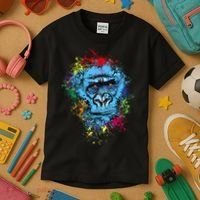 Graffiti Gorilla face Kids T-Shirt thumb 3