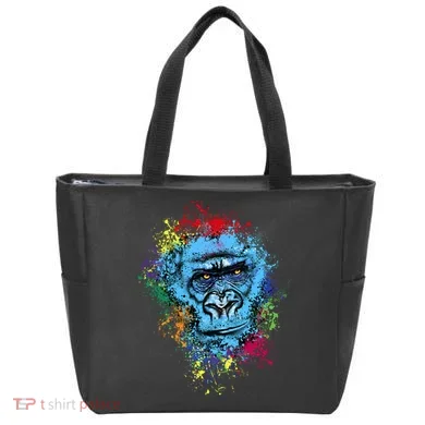 Graffiti Gorilla face Tote Bag