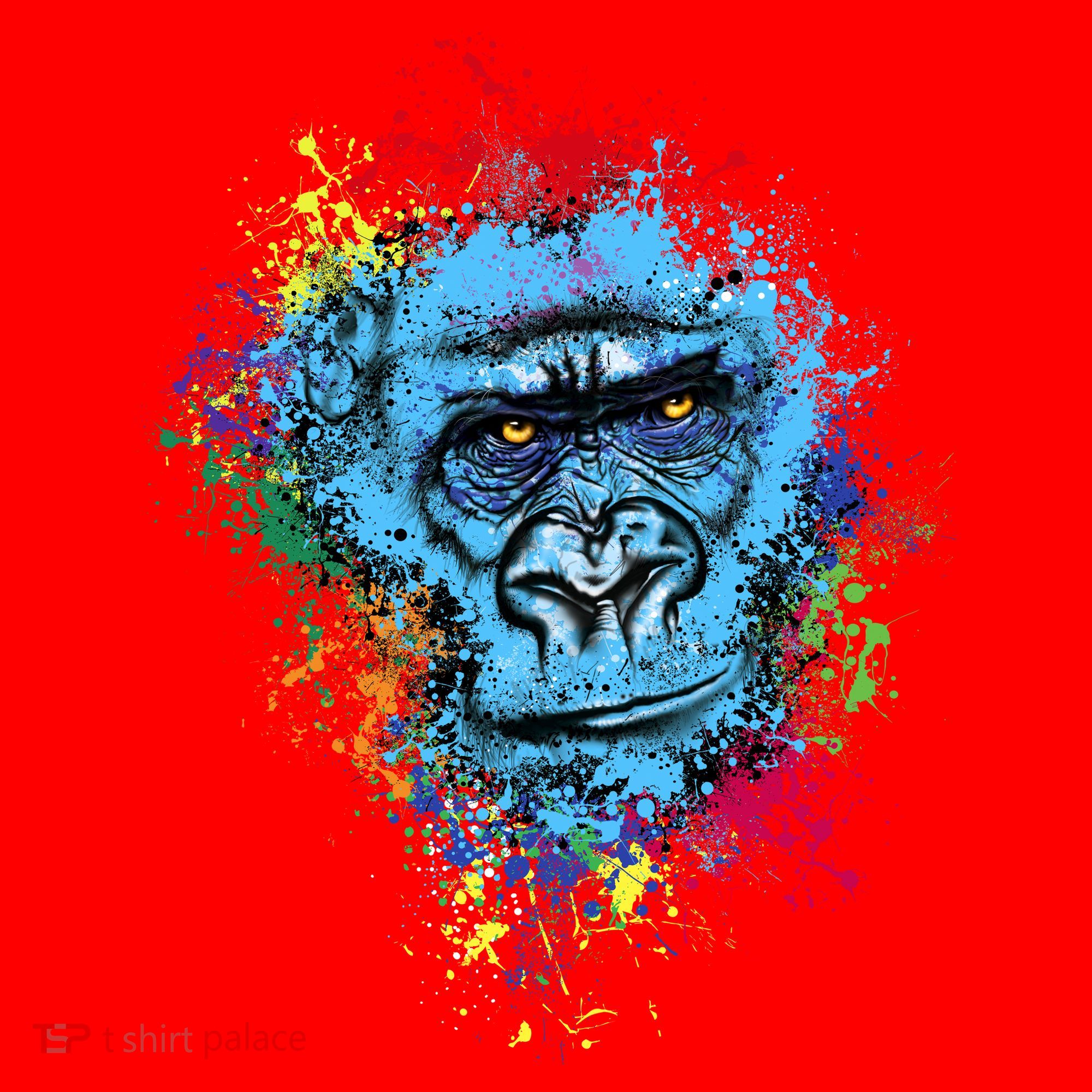 Graffiti Gorilla face Santa Hat