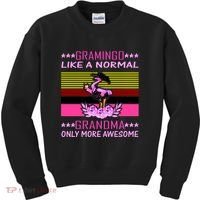 Gramingo Like a Normal Grandma But More Awesome Kids Sweatshirt thumb 0