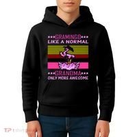 Gramingo Like a Normal Grandma But More Awesome Kids Hoodie thumb 4