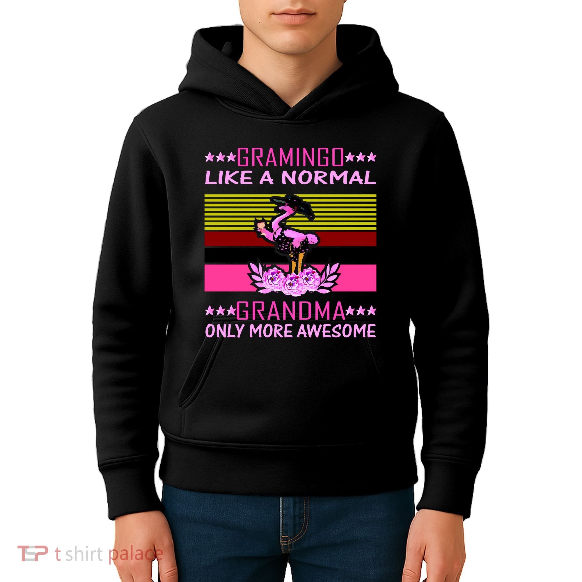 Gramingo Like a Normal Grandma But More Awesome Kids Hoodie