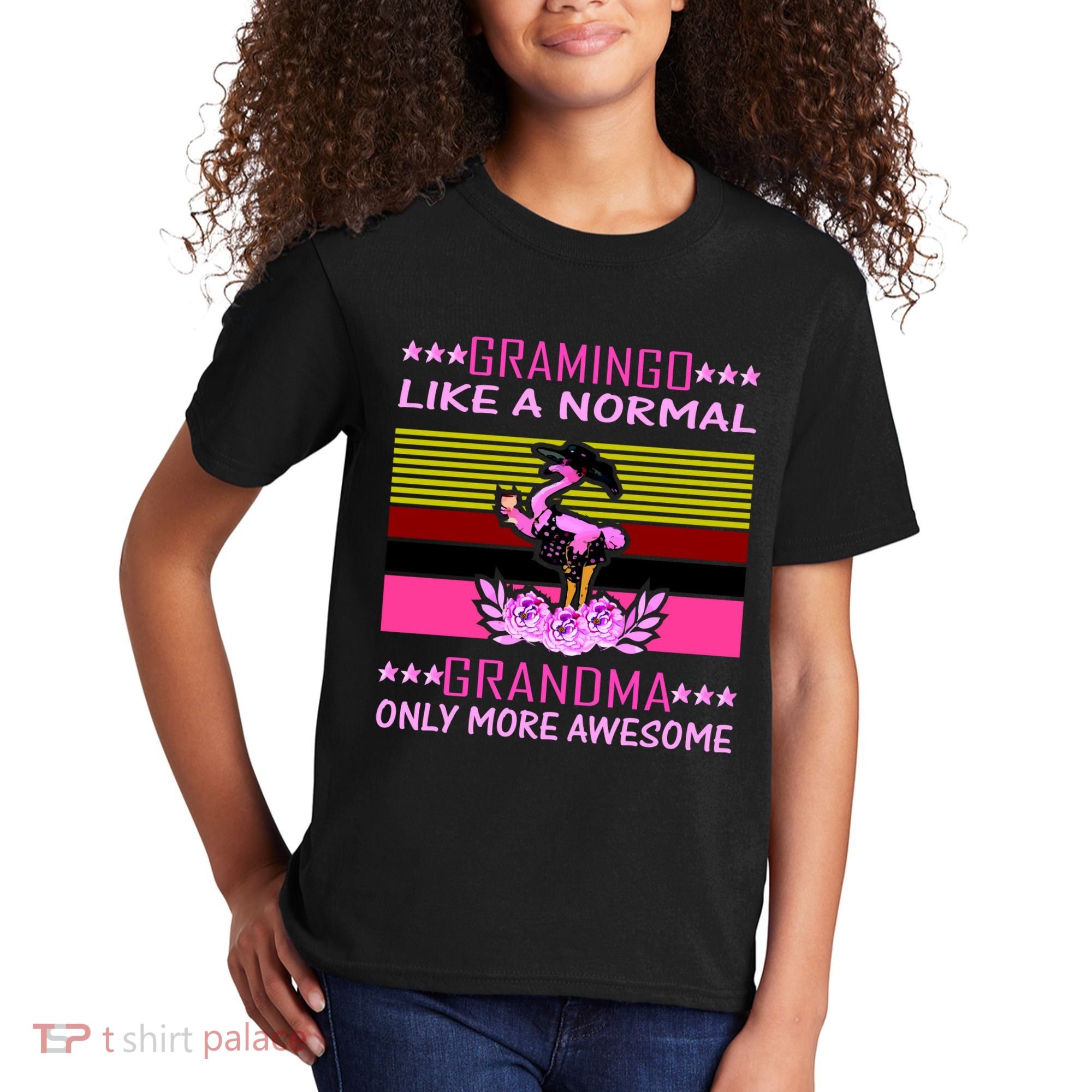 Gramingo Like a Normal Grandma But More Awesome Kids T-Shirt