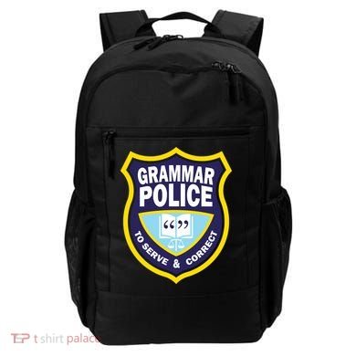 Grammar Police Badge Backpack
