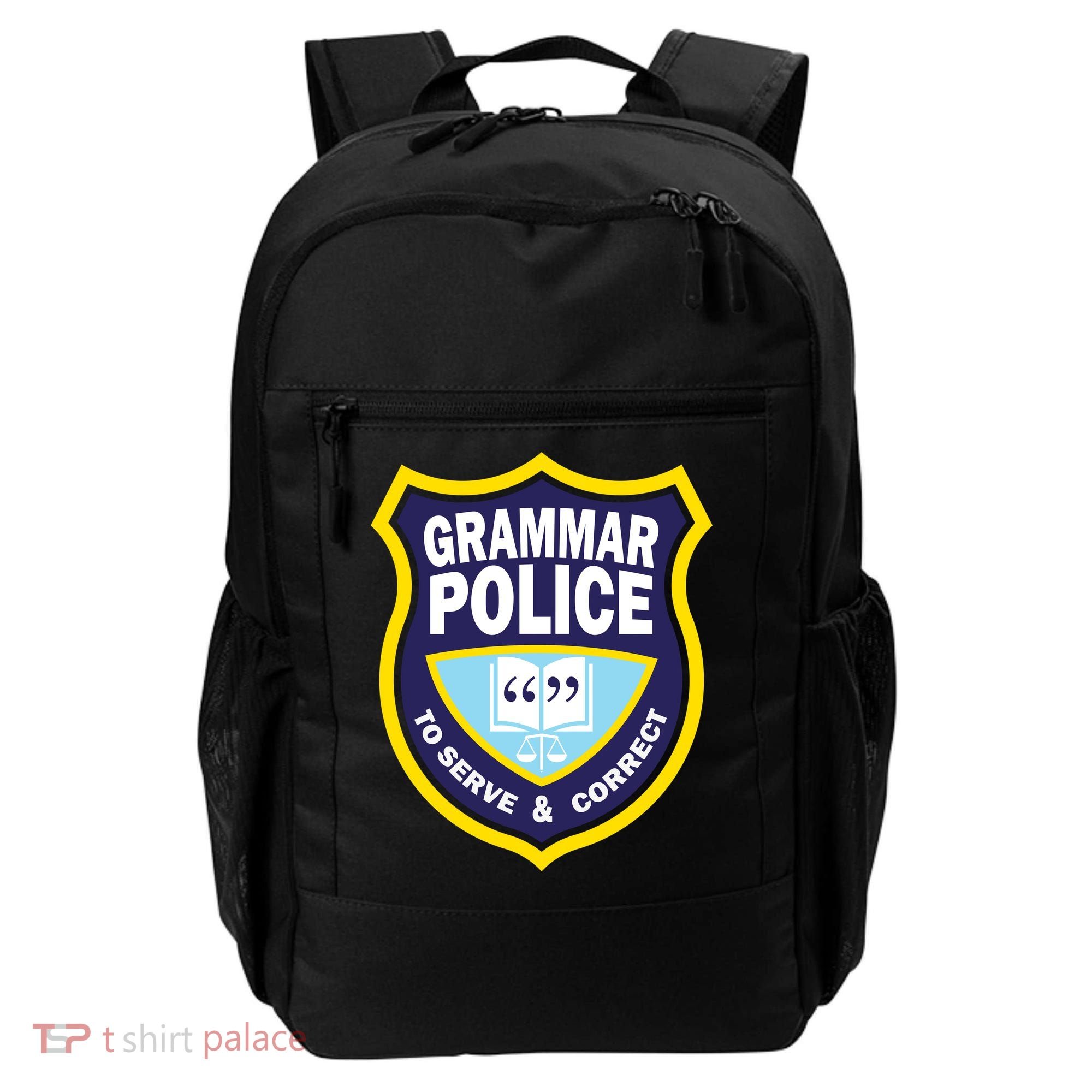 Grammar Police Badge Backpack