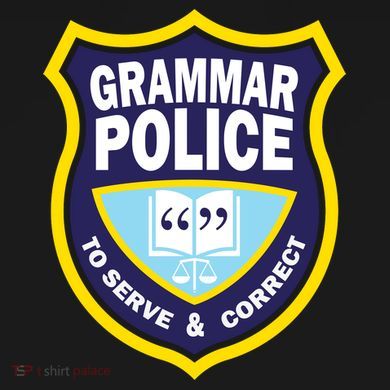 Grammar Police Badge Backpack