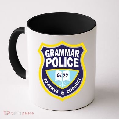 Grammar Police Badge Coffee Mug