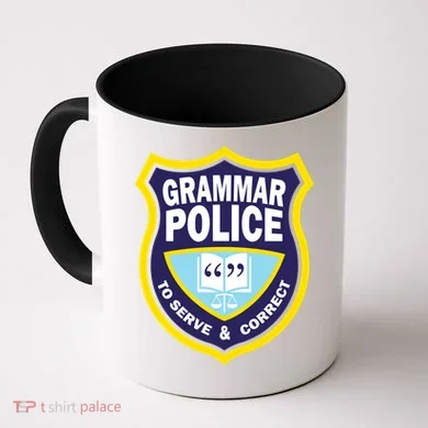 Grammar Police Badge Coffee Mug