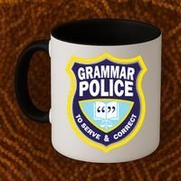 Grammar Police Badge Coffee Mug thumb 2
