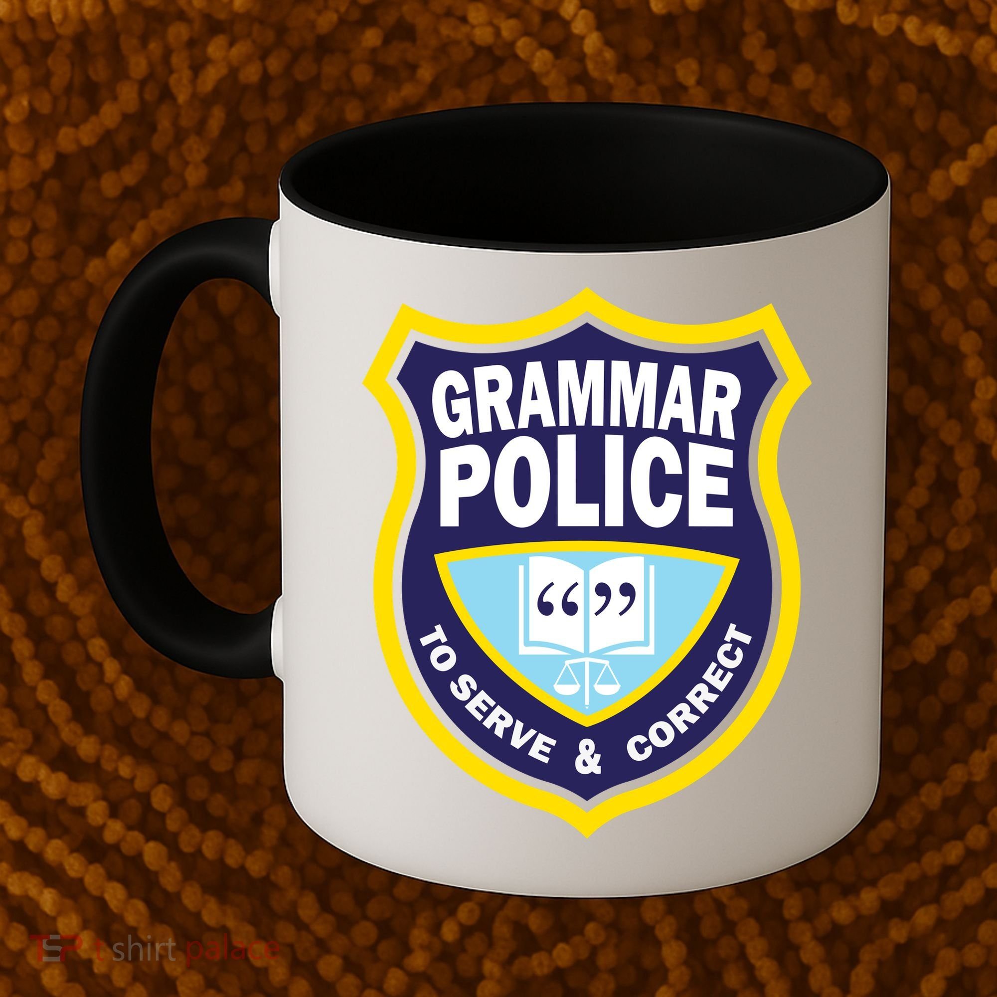 Grammar Police Badge Coffee Mug