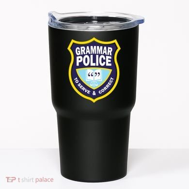Grammar Police Badge Tumbler