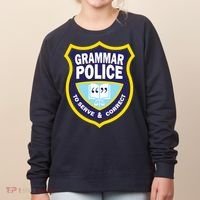 Grammar Police Badge Women's Sweatshirt thumb 0