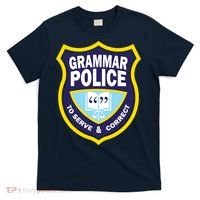 Grammar Police Badge T-Shirt thumb 0