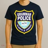 Grammar Police Badge T-Shirt thumb 3