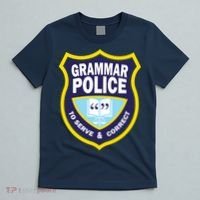 Grammar Police Badge T-Shirt thumb 5