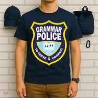 Grammar Police Badge T-Shirt thumb 6
