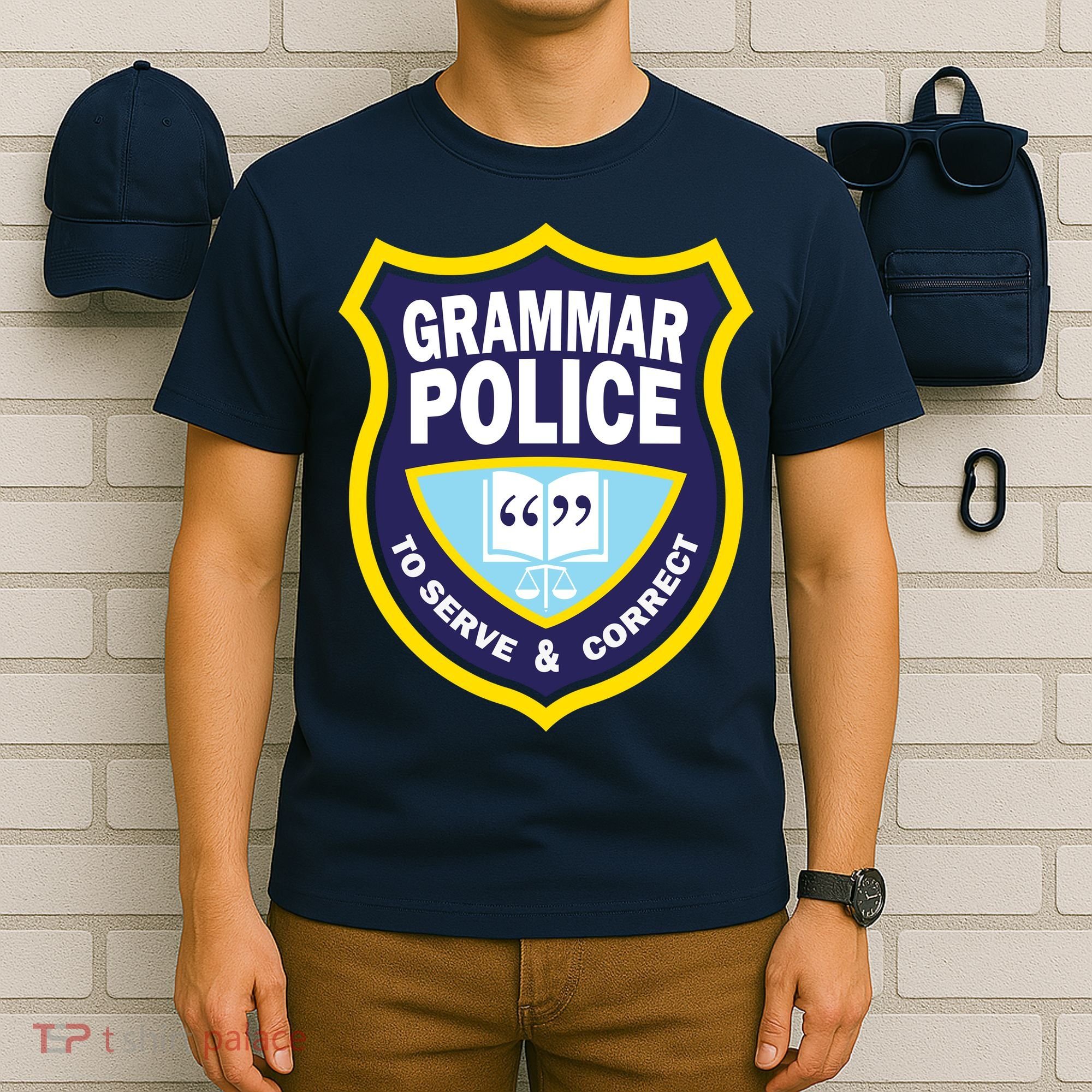 Grammar Police Badge T-Shirt